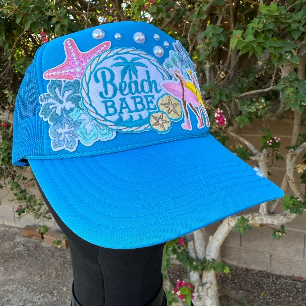 Custom New Beach Babe Patch Hat With Embellishmen… - image 3